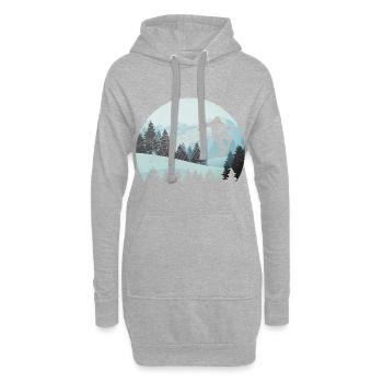 Snowboard Snowboarding Snowboardurlaub Snowboarder - Hoodie-Kleid - Grau meliert - Vorne