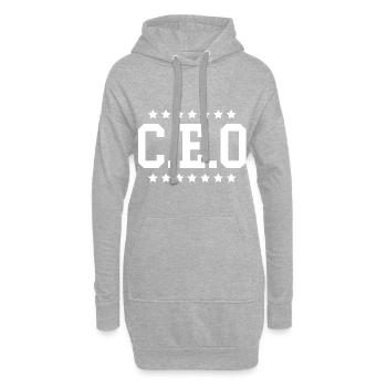 Boss Chef CEO Geschenk - Hoodie-Kleid - Grau meliert - Vorne
