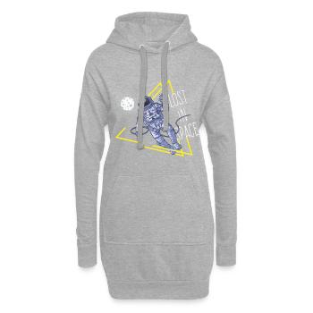 Spruch Sprüche Geschenk Lost in Space - Hoodie-Kleid - Grau meliert - Vorne