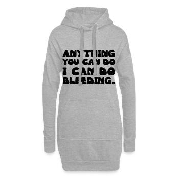 Féminisme féministe féministe - Sweat-shirt à capuche long Femme - gris chiné - Devant