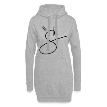 "Santos - Sudadera vestido con capucha - gris jaspeado - delante