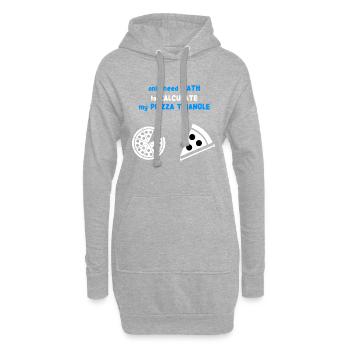 Math for PIZZA Pizza love Italian Pizza - Hoodie-Kleid - Grau meliert - Vorne