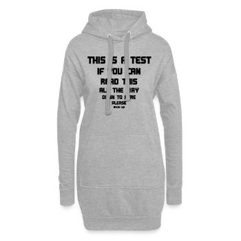 Drôle de sorts funny quotes sort - Sweat-shirt à capuche long Femme - gris chiné - Devant