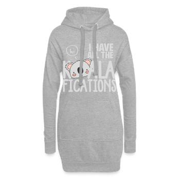 Animal animal cadeau - Sweat-shirt à capuche long Femme - gris chiné - Devant