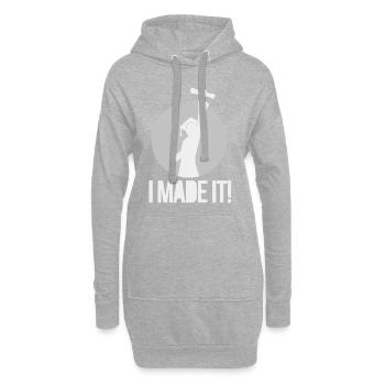 Cadeau d'obtention du diplôme - Sweat-shirt à capuche long Femme - gris chiné - Devant
