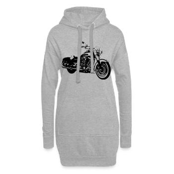 Motorrad - Hoodie-Kleid - Grau meliert - Vorne