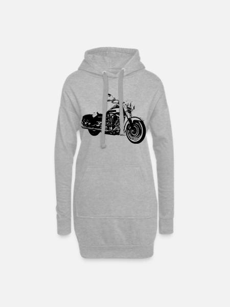 Motorrad - Hoodie-kjole - grå meleret