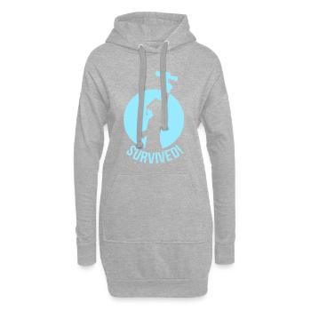 Cadeau d'obtention du diplôme - Sweat-shirt à capuche long Femme - gris chiné - Devant