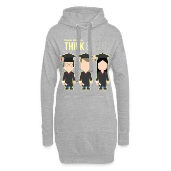 Cadeau d'obtention du diplôme - Sweat-shirt à capuche long Femme - gris chiné - Devant