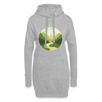 Wandern Berge Natur Camp - Hoodie-Kleid - Grau meliert - Vorne