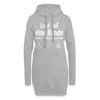 Couple de pierre ciseaux de bière - Sweat-shirt à capuche long Femme - gris chiné - Devant
