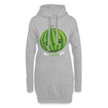 fruit - Sweat-shirt à capuche long Femme - gris chiné - Devant