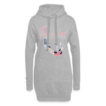 Liebe - Hoodie-Kleid - Grau meliert - Vorne