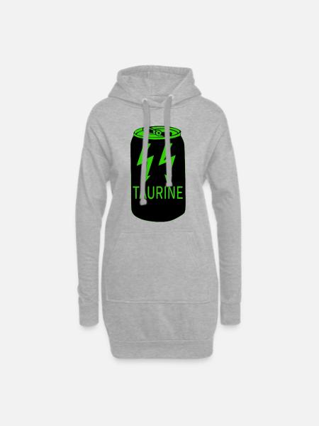 Taurine Drink - Hoodie Dress - heather grey