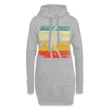 Spinnen Tiere - Hoodie-Kleid - Grau meliert - Vorne