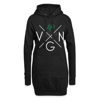 GO VGN - GO VEGAN! - Sweat-shirt à capuche long Femme - noir - Devant