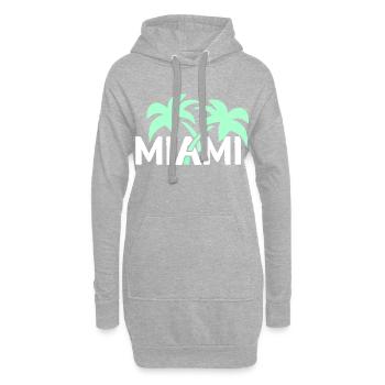 SUNSHINESTATE MIAMI palmiers de style néon - Sweat-shirt à capuche long Femme - gris chiné - Devant