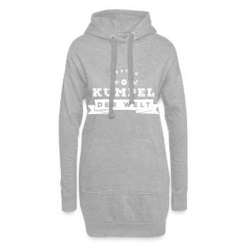 Bester Kumpel weiss - Hoodie-Kleid - Grau meliert - Vorne