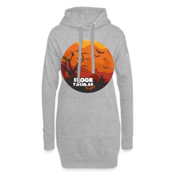 Halloween - Sweat-shirt à capuche long Femme - gris chiné - Devant