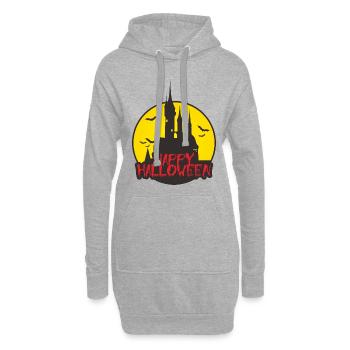 Happy Halloween - Hoodie-Kleid - Grau meliert - Vorne