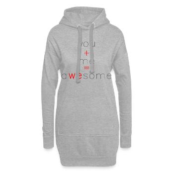 Toi et moi Amour valentines cadeau petite amie - Sweat-shirt à capuche long Femme - gris chiné - Devant