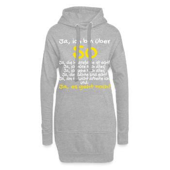 50 Ja es geht noch! - Hoodie-Kleid - Grau meliert - Vorne