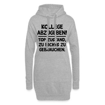 Kollege abzugeben! in schwarz - Hoodie-Kleid - Grau meliert - Vorne