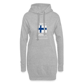 I Speak FINNISH.. What's Your Superpower? - Hoodie-Kleid - Grau meliert - Vorne