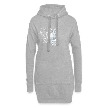 Pinguin Design - Hoodie-Kleid - Grau meliert - Vorne