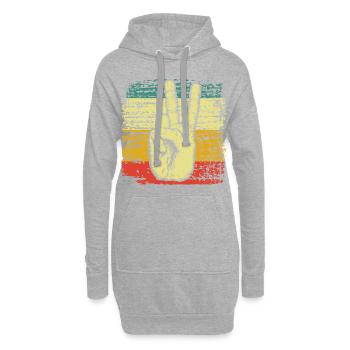 Frieden Friedensbewegung Peace - Hoodie-Kleid - Grau meliert - Vorne