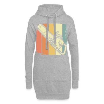 Holzfäller - Hoodie-Kleid - Grau meliert - Vorne
