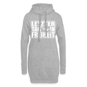 Dernier jour de liberté - Sweat-shirt à capuche long Femme - gris chiné - Devant