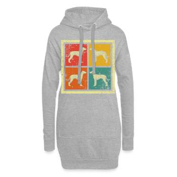 Dalmatiner Hunde - Hoodie-Kleid - Grau meliert - Vorne
