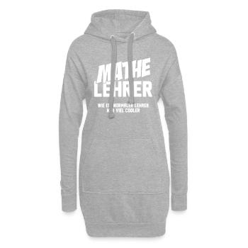 Idée de cadeau de professeur de maths en mathématiques - Sweat-shirt à capuche long Femme - gris chiné - Devant