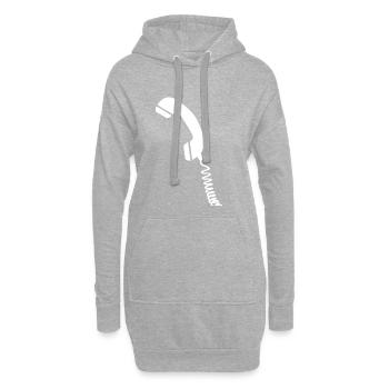 Telefon Telefonhörer Schnurtelefon Retro Geschenk - Hoodie-Kleid - Grau meliert - Vorne