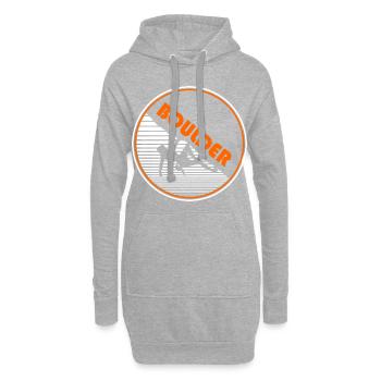 bouldern - Hoodie-Kleid - Grau meliert - Vorne