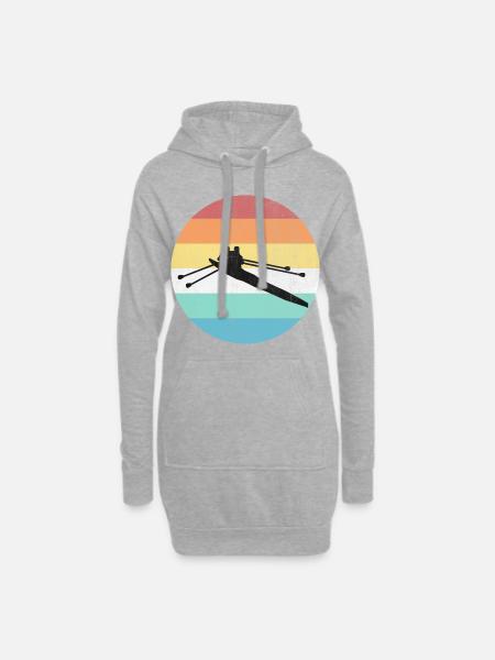 Rudern Ruderer Team - Hoodie-Kleid - Grau meliert