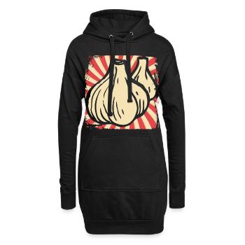 Ail - Sweat-shirt à capuche long Femme - noir - Devant
