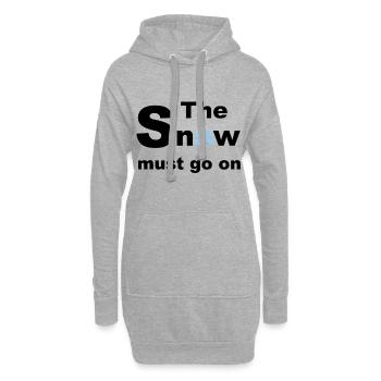 La neige doit continuer... - Sweat-shirt à capuche long Femme - gris chiné - Devant