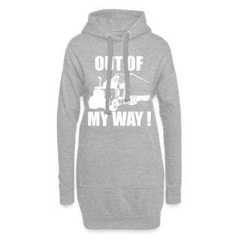 Trucker - Hoodie-Kleid - Grau meliert - Vorne