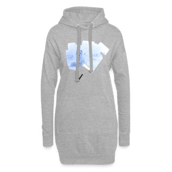 Farbroller Polarfuchs - Hoodie-Kleid - Grau meliert - Vorne