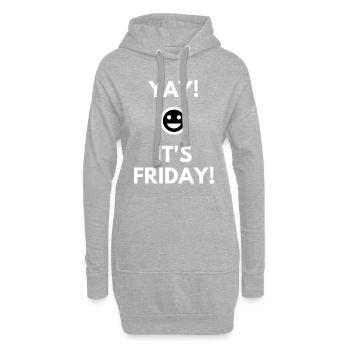 Yay It's Friday - Hoodie-Kleid - Grau meliert - Vorne
