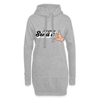 Signal de main drôle cadeau de Shaka MTB - Sweat-shirt à capuche long Femme - gris chiné - Devant