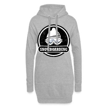 Snowboard cadeau de snowboard sport d'hiver - Sweat-shirt à capuche long Femme - gris chiné - Devant