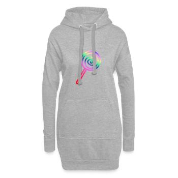 Lolli | Lollipop bonbons bonbons cadeau sucré - Sweat-shirt à capuche long Femme - gris chiné - Devant