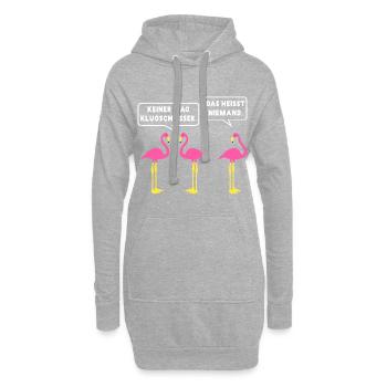 Flamant rose drôle | Personne n'aime smartass - Sweat-shirt à capuche long Femme - gris chiné - Devant
