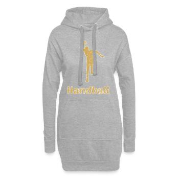 Handballer Handball - Hoodie-Kleid - Grau meliert - Vorne