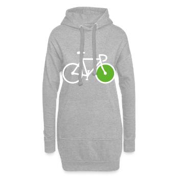 Nachhaltiges Fahrrad Rad Go Green Rennrad Geschenk - Hoodie-Kleid - Grau meliert - Vorne