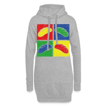 Brot - Hoodie-Kleid - Grau meliert - Vorne