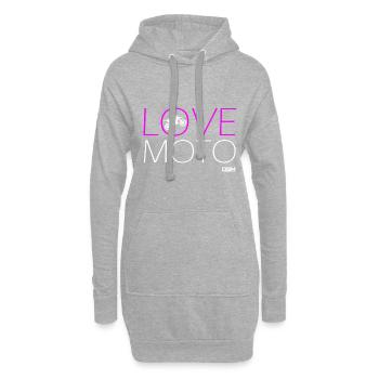 Motocross - Sweat-shirt à capuche long Femme - gris chiné - Devant